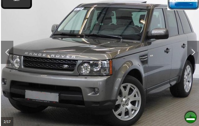 Left hand drive LANDROVER RANGE ROVER SPORT 3.0 TDV6 HSE H/K,KÜHLFACH,AHK